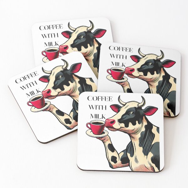 Item preview, Cow at Animal Cafe - Fun Pop Art Coffee Design designed and sold by Szymon Wangler.