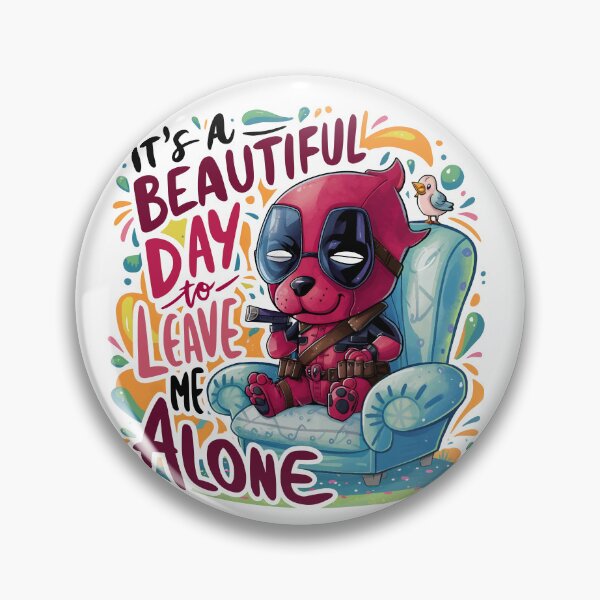 Item preview, Dogpool Soft Cartoon Dog Fan It's a Beautiful Day to Leave Me Alone designed and sold by dreamprinthq.