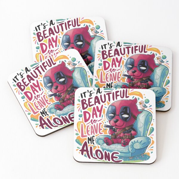 Item preview, Dogpool Soft Cartoon Dog Fan It's a Beautiful Day to Leave Me Alone designed and sold by dreamprinthq.