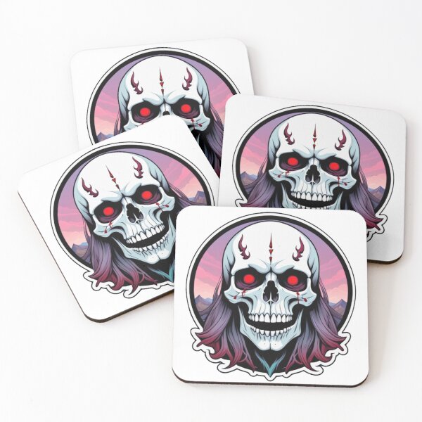 Item preview, long haired skull designed and sold by Algaefield.