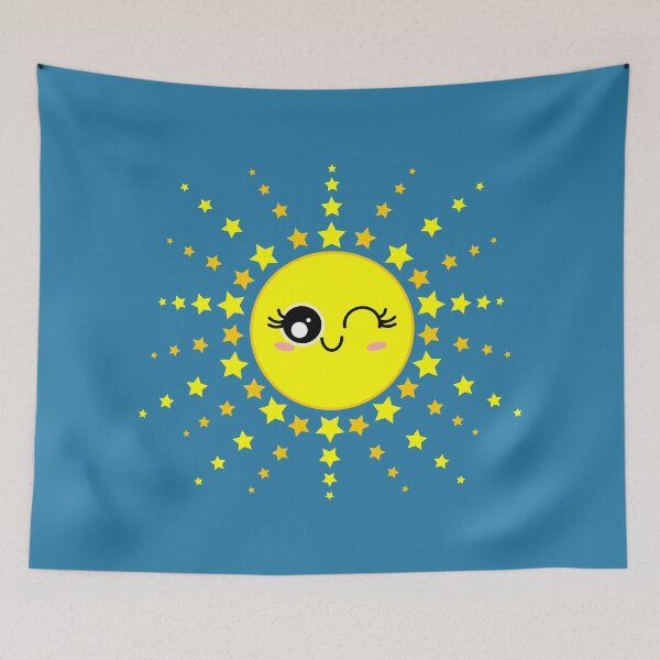 Item preview, Cute Smiling Yellow Twinkle Sun Shining designed and sold by HoppRock.