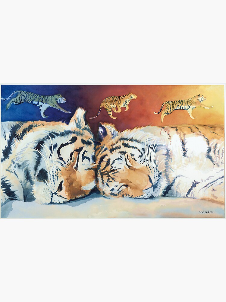 SLEEPING TIGER WALL ART CANVAS PRINT PICTURE VARIETY OF SIZES