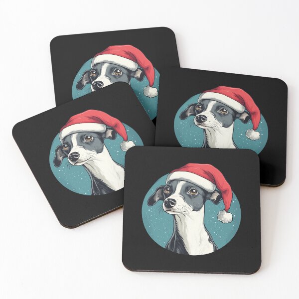 Item preview, Cute Whippet at Christmas Holidays designed and sold by stephenop92.