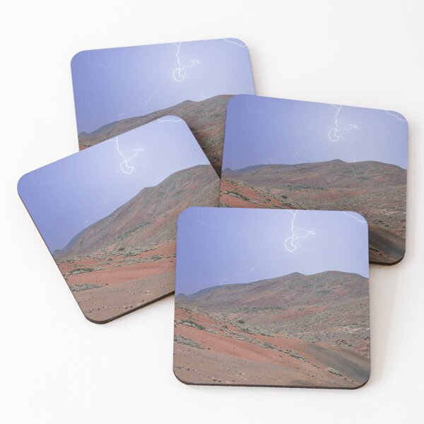 Item preview, Lightning over the desert landscape designed and sold by rhosbahu.
