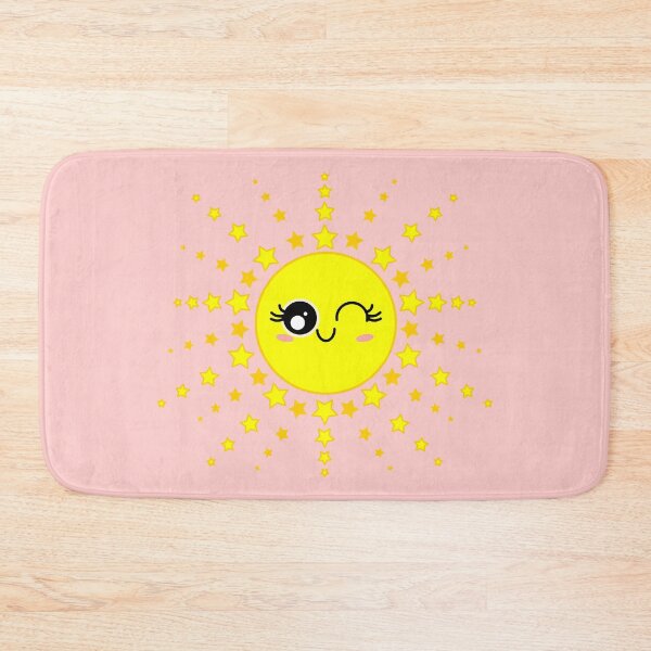 Item preview, Cute Smiling Yellow Twinkle Sun Shining with outlined stars designed and sold by HoppRock.
