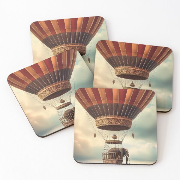 Item preview, Elephant in basket of hot air balloon designed and sold by Photopat.