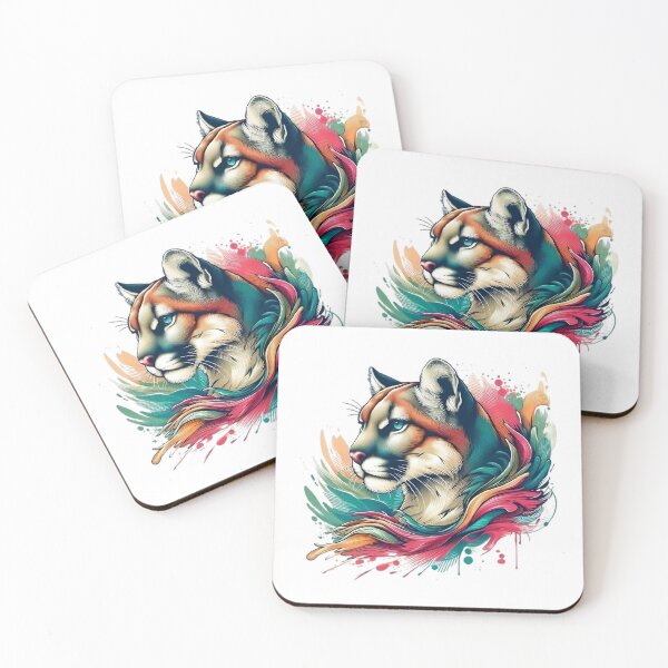 Item preview, A beautiful puma with a very colorful background designed and sold by Marcoshop10.