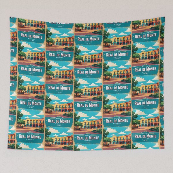 Item preview, Real de Monte Hidalgo Mexico Magic Town Vintage Travel Tourism designed and sold by TravelersGems.