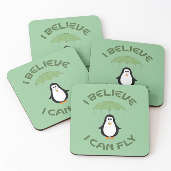 Item preview, Penguin I Believe I Can Fly designed and sold by W-A-W-A.