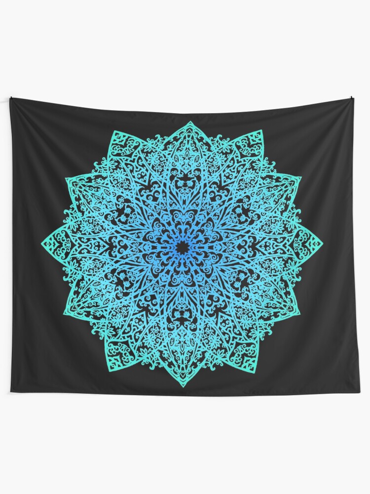 black and green tapestry