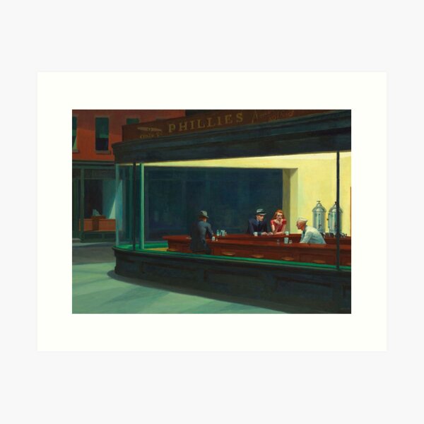 NIGHT HAWKS - EDWARD HOPPER Art Print