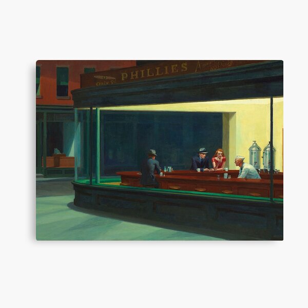 NIGHT HAWKS - EDWARD HOPPER Canvas Print