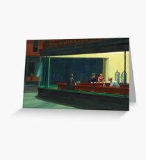 NIGHT HAWKS - EDWARD HOPPER Greeting Card