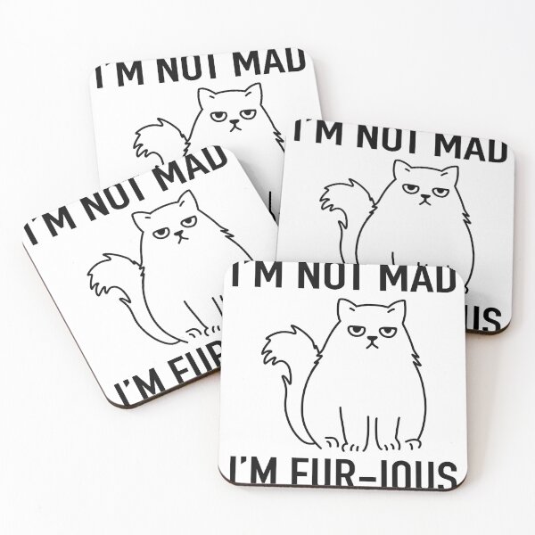 Item preview, I'm not mad, I'm Fur-ious Funny Cat designed and sold by ChuckleApparel.