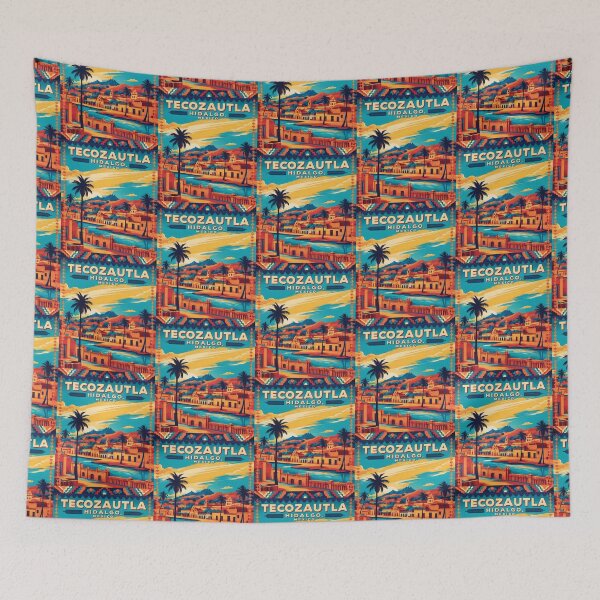 Item preview, Tecozautla Hidalgo Mexico Magic Town Vintage Travel Tourism designed and sold by TravelersGems.