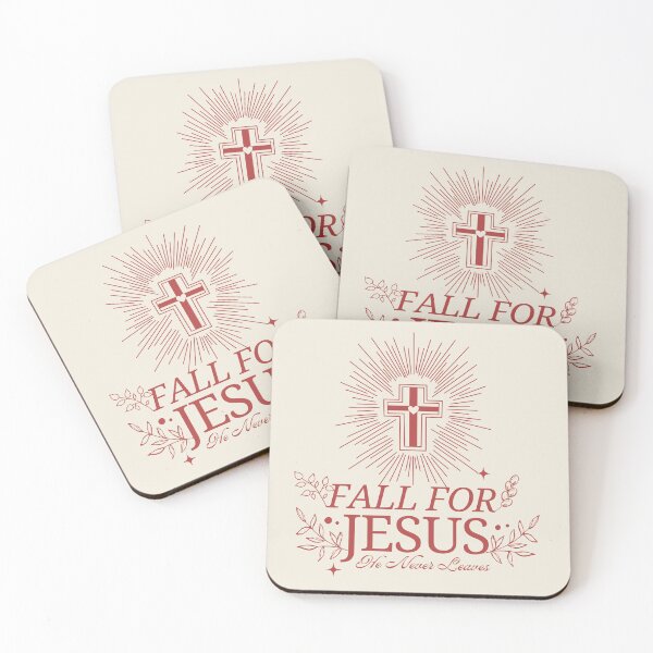 Item preview, Fall For Jesus He Never Leaves - Inspirational Cross Design in Brown designed and sold by KnockingLouder.