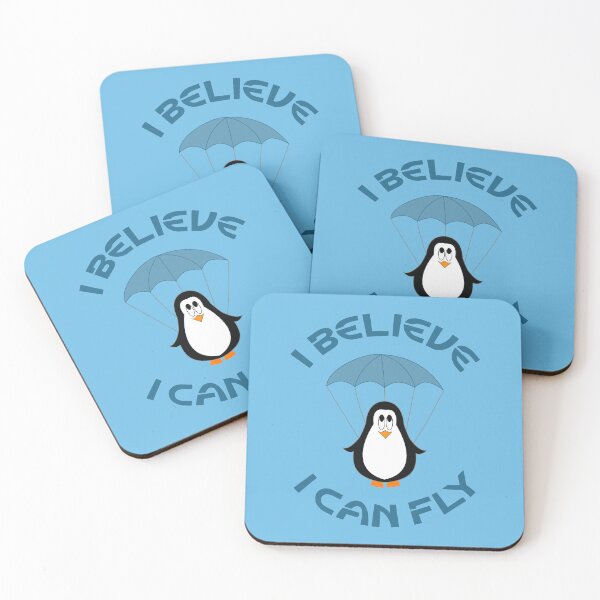 Item preview, Penguin I Believe I Can Fly designed and sold by W-A-W-A.