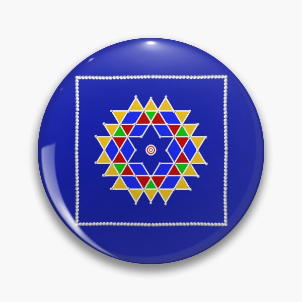 Item preview, Aishwarya kolam/muggu/Rangoli - Blue Background designed and sold by ShreecreatE.