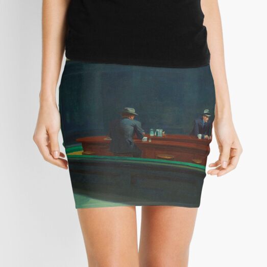 NIGHT HAWKS - EDWARD HOPPER Mini Skirt