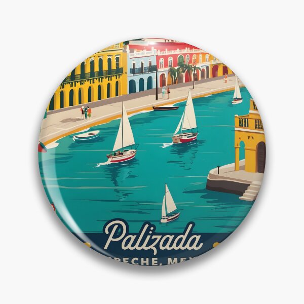 Item preview, Palizada Hidalgo Mexico Magic Town Vintage Travel Tourism designed and sold by TravelersGems.