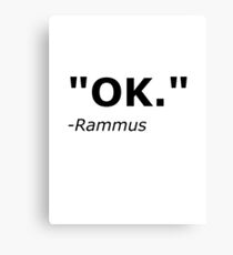 League of Legend - Rammus "OK." Canvas Print