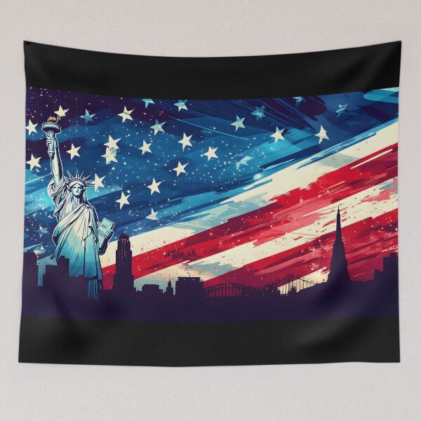 Item preview, Patriotic Heritage: Vintage Flag designed and sold by AI-Only Creations.