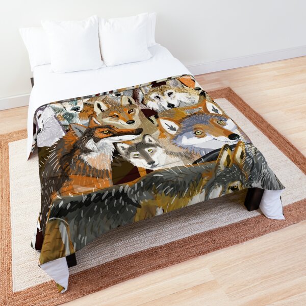 Wolves oclock Time to Wolf Comforter