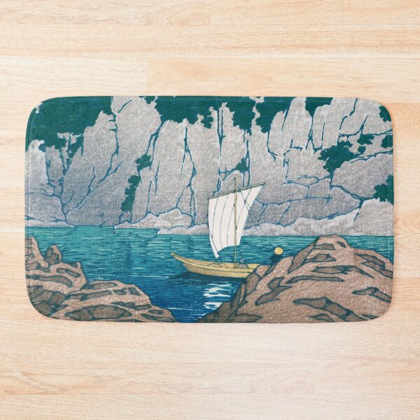 Item preview, Horai Rock at Kiso River by Kawase Hasui designed and sold by Takeda-art.