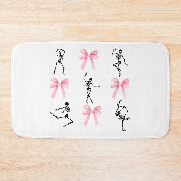 Item preview, Skeletons doing different positions along with pink bows designed and sold by StyleFused.
