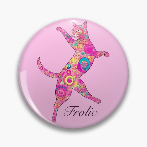 Item preview, Multicolored Frolicking Cat designed and sold by Marymarice.