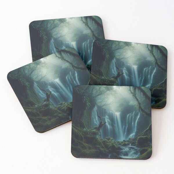 Item preview, Mystical Waterfall In A Dense Jungle. designed and sold by IrsathThaslima.