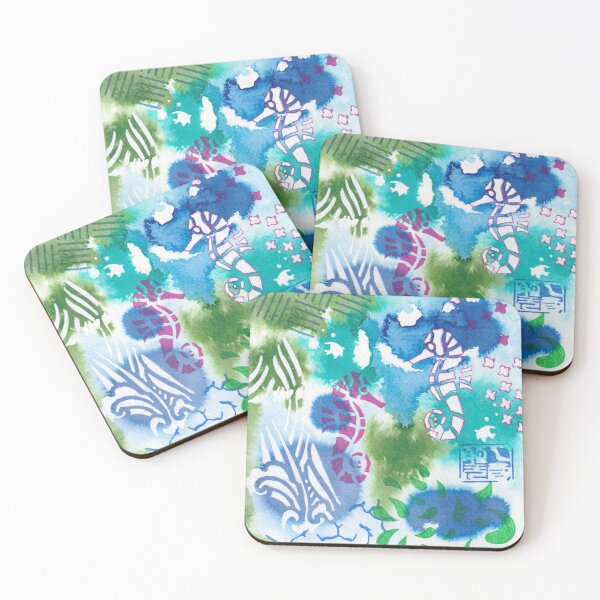 Item preview, Seahorses Underwater Meditation designed and sold by Ink-and-Stencil.