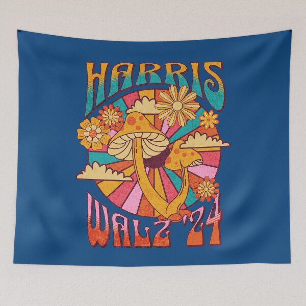 Artikelvorschau, Harris Walz 2024 Pilz Boho Hippie entworfen und verkauft von kiwi91.