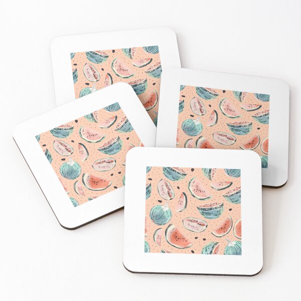 Item preview, Watermelons peach background designed and sold by Karma-Koutur.