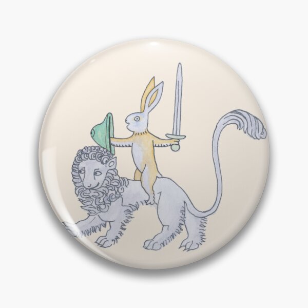 Item preview, Sword Wielding Rabbit Riding A Lion designed and sold by The Scriptorium Gift Shop and Tea Room.