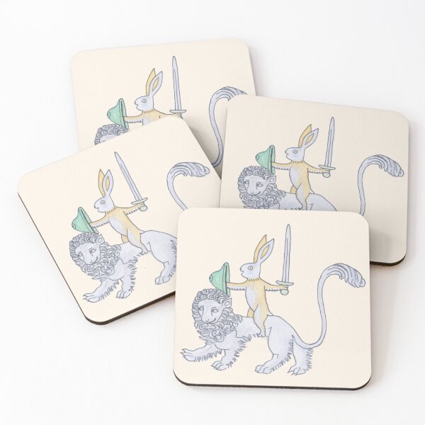 Item preview, Sword Wielding Rabbit Riding A Lion designed and sold by The Scriptorium Gift Shop and Tea Room.