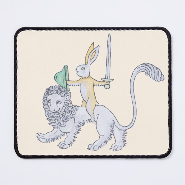 Item preview, Sword Wielding Rabbit Riding A Lion designed and sold by The Scriptorium Gift Shop and Tea Room.