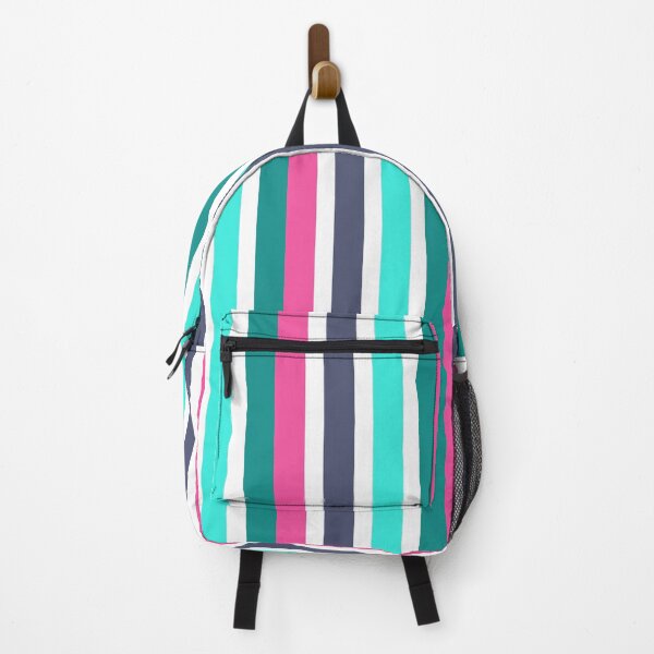 Item preview, Retro Stripes; Pink, White, Navy, Turquoise designed and sold by Coral-Cases.