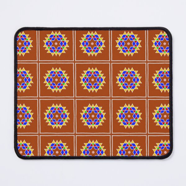 Item preview, Aishwarya kolam/muggu/Rangoli - Brown Background designed and sold by ShreecreatE.