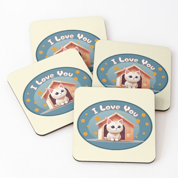 Item preview, I Love You: Cute Kitten Design designed and sold by SportyAndArtful.