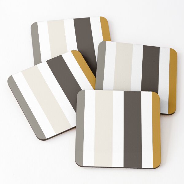 Item preview, Retro Stripes; Grey, Gold, White and Beige designed and sold by Coral-Cases.