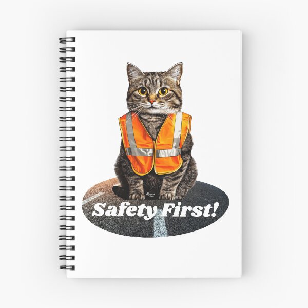 Item preview, "Safety First!" - Construction Cat Sam designed and sold by zwrohn.