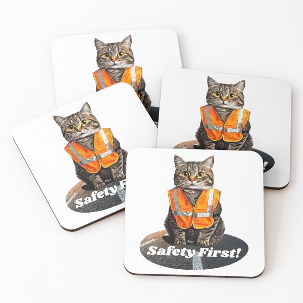 Item preview, "Safety First!" - Construction Cat Sam designed and sold by zwrohn.