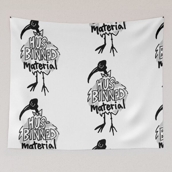 Item preview, Father's Day Bin Chicken T Shirt - Australian Bin Chicken for Fathers Day Husband Themed Tee with quote "Hus-Binned Material" featuring an Aussie Ibis bird! designed and sold by sketchNkustom.