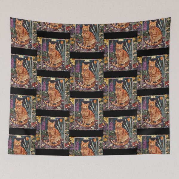 Item preview, Orange cat tarot card sticker designed and sold by FlawlessDraft.