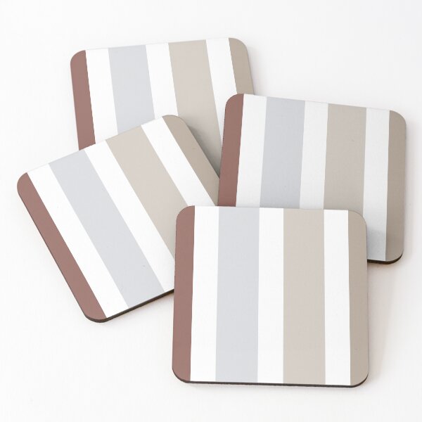 Item preview, Retro Stripes; Maroon, White, Grey, Beige designed and sold by Coral-Cases.