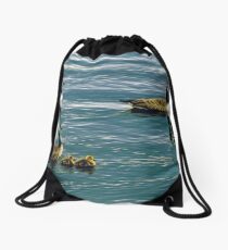 Goslings at Widdop, W. Yorkshire Drawstring Bag
