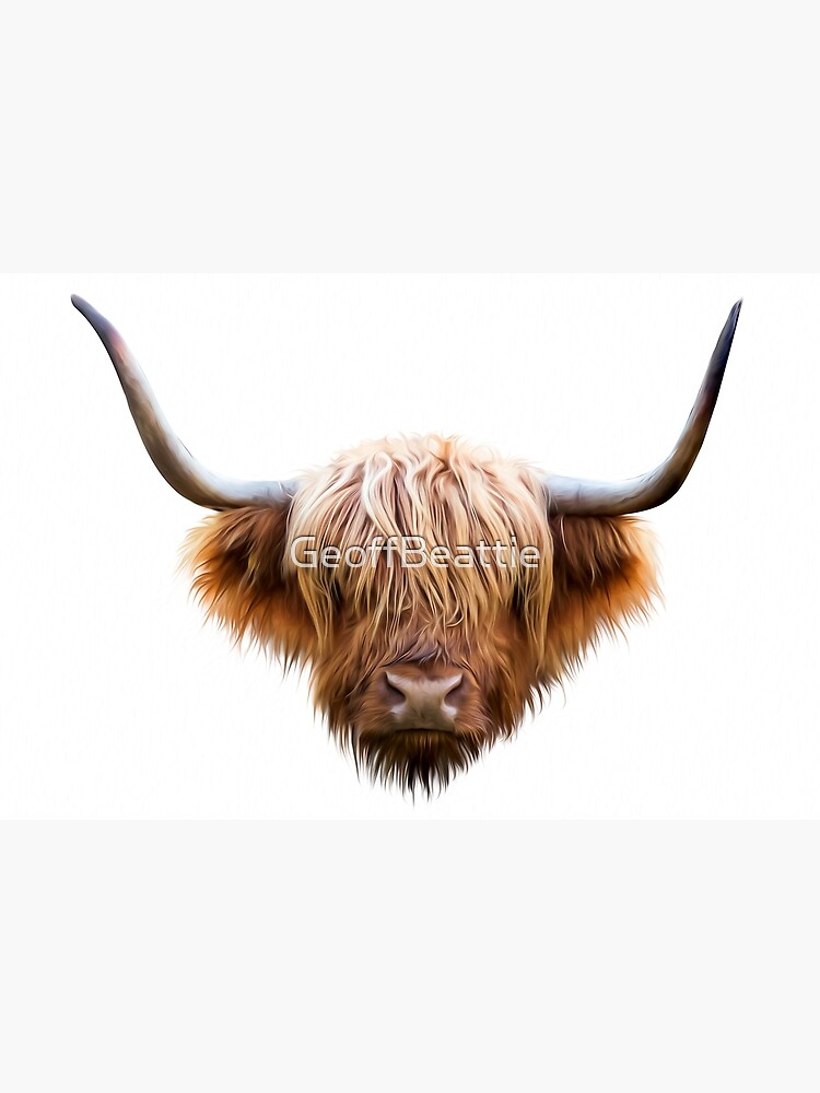 “highland cow abstract cow cattle head” Poster for Sale by GeoffBeattie