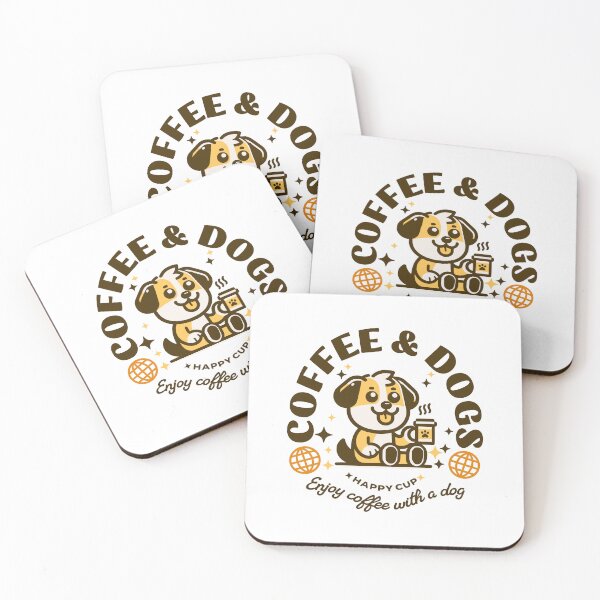 Item preview, Coffee and Dogs Happy Funny designed and sold by Animalistawear.
