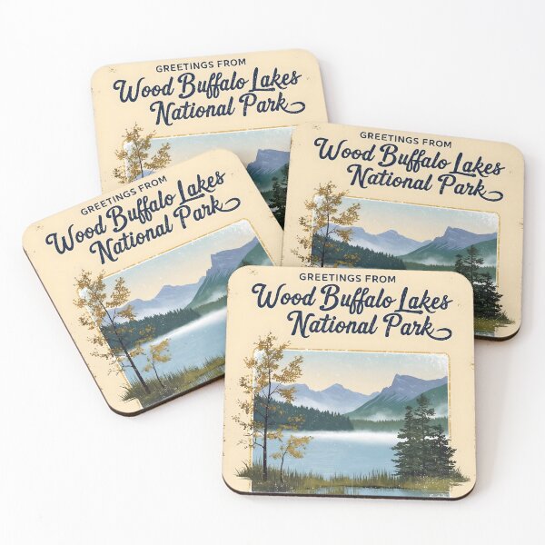 Item preview, Wood Buffalo Lakes National Park Canada Postcard Vintage Travel Retro designed and sold by TravelPostcardGems.
